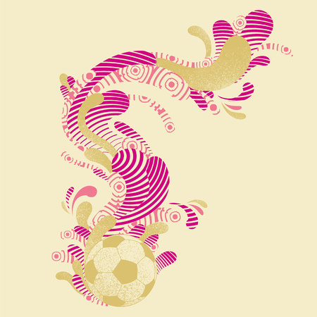 Soccer ball with a graphics trailのイラスト素材