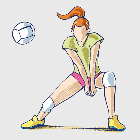 volleyball athletのイラスト素材