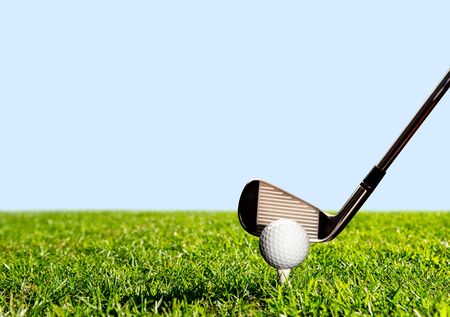 Golf ball on the Teeの写真素材