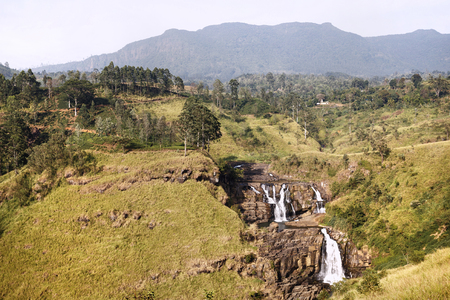 St. Clairs Falls. Sri Lanka. Beautiful tropical landscape.の写真素材