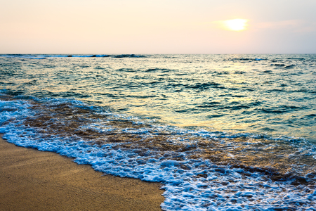 Beautiful sunset landscape tropical beach.の写真素材