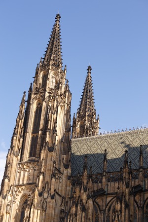 St. Vitus Cathedral in Prague, Czech Republicの写真素材