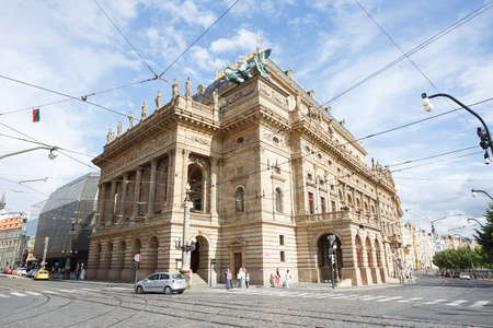Facade the National Theatre in Prague, Czech Republicのeditorial素材