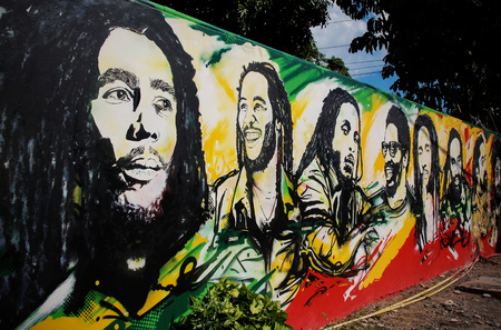 Feel the reggae vibes in jamaica ! The Land of Bob Marleyのeditorial素材
