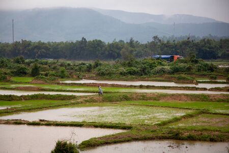 Visit Vietnam by train and enjoy the beautiful landscapeの写真素材