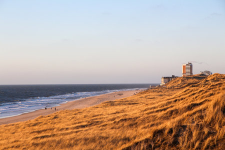 Sunset on the island of Sylt, golden hourの写真素材