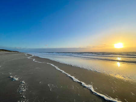 Sunset on the island of Sylt, golden hourの写真素材