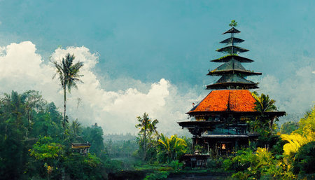 Bali beautiful colorful landscape,Nature of Bali islandの写真素材