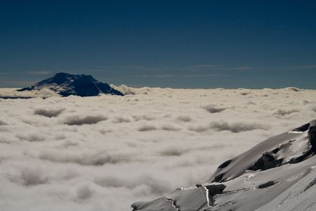 mountain view from volcano cotopaxi at about 5000 metres