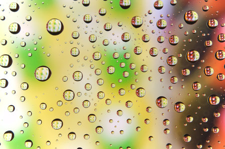 Water drop color green