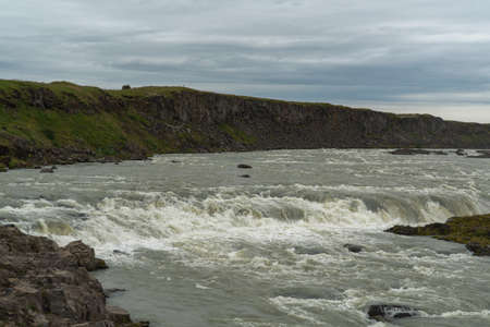 Urridafos waterfall in Icelandの写真素材