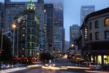 San Francisco at nightのeditorial素材