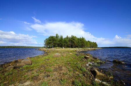 An island in the White Seaの写真素材