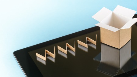 Online shopping concept background