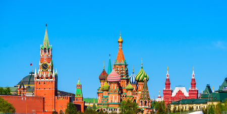 Moscow Kremlin Red Square and Saint Basil s Cathedral.の写真素材