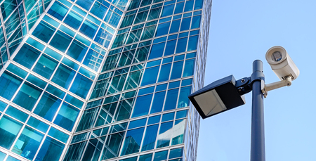 CCTV security camera on street
