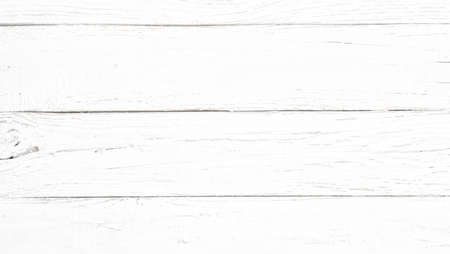 White Wooden table of planks top view background and texture