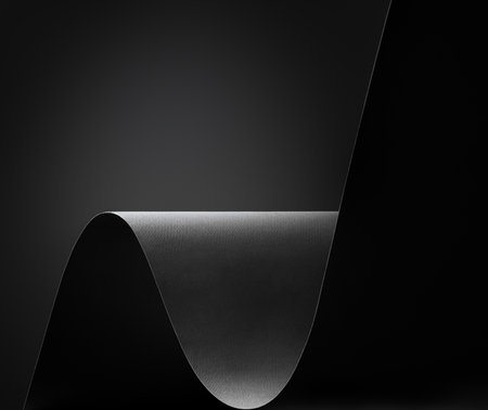 Black textured paper for various creative projects as backdrop or mockupの写真素材