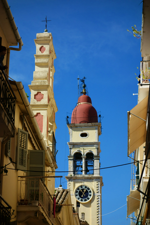 Church of Agios Spyridon, Corfu, Greeceの写真素材