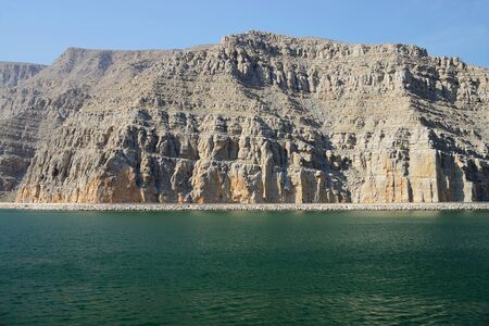 Cliffs, Musandam, Omanの写真素材