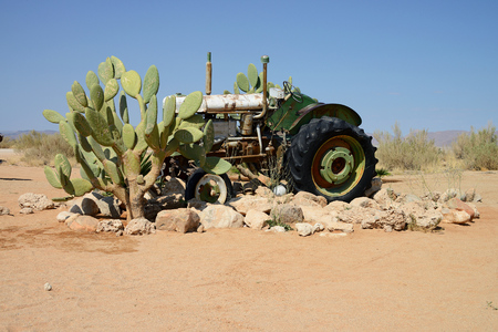 Classic tractor, Namib, Namibiaの写真素材