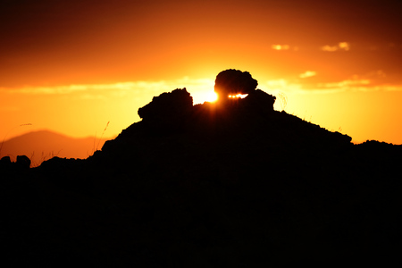 Sunset over Namib Naukluft National Park, Namibiaの写真素材
