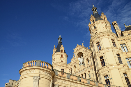 Historic Castle of Schwerin, Mecklenburg-Vorpommern, Germanyの写真素材