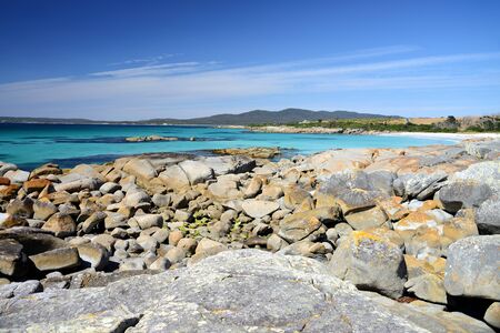 Bay of Fires is one of Tasmania's most popular conservation reserves, Tasmania, Australiaの写真素材