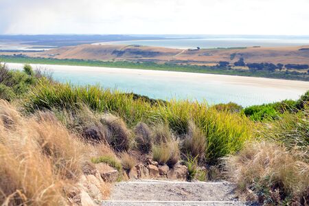 View from the The Nut, Stanley, Tasmania, Australiaの写真素材