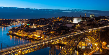 views of the duero and bridge don luis in porto