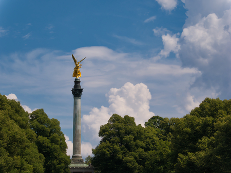 Angel of Peace with slightly cloudy skyのeditorial素材