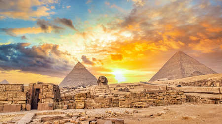 The Pyramid of Khafre in Giza, Egypt