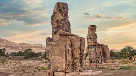 Colossi of Memnon in Luxor, Egypt.