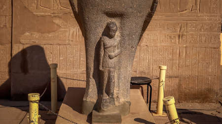 Horus statue in Luxor, Egyptの写真素材
