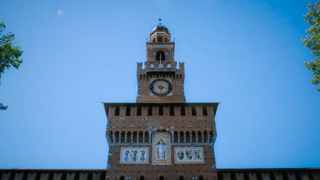 Castello Sforzesco in Parco Sempione, Milan, Italy.