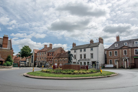 Beastmarket Hill roundabout of Newark, Nottinghamshire , England , United Kingdom 2022 June