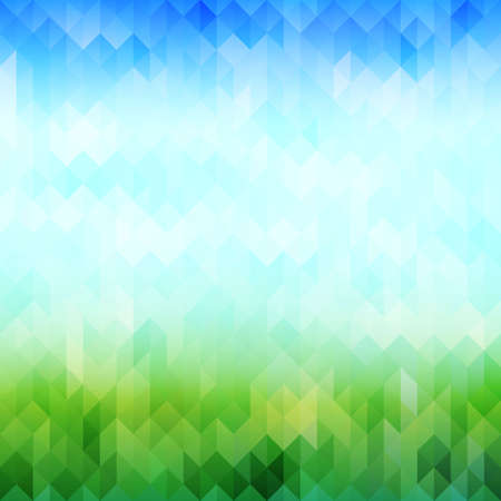 Mosaic field background made of rhombuses and trianglesのイラスト素材
