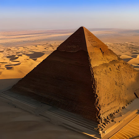 The Pyramid of Khafre in the Giza Desert, Egyptの素材