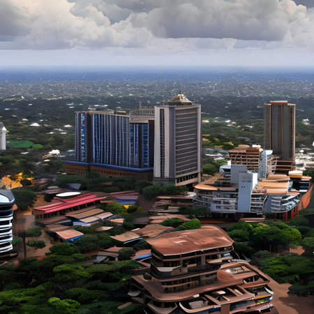 Aerial view of the city of Kuala Lumpur. 3D renderingの素材