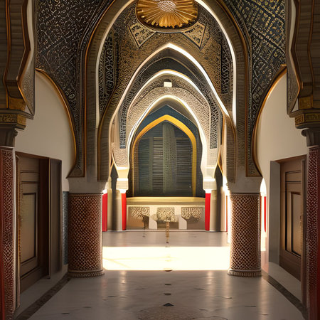 Interior of the Grand Mosque in Rabat, Morocco, Africaの素材