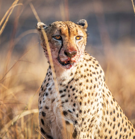 Cheetah in the Okavango Delta - Moremi National Park in Botswanaの写真素材