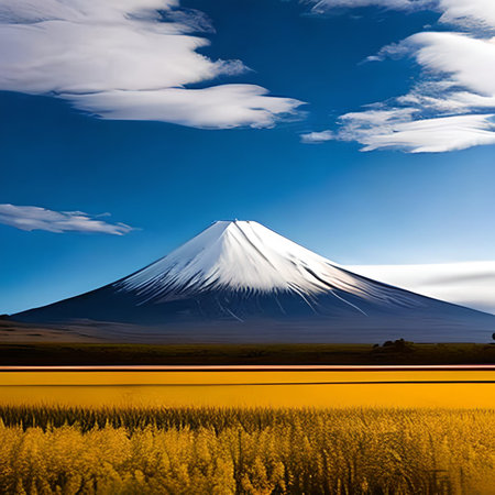 Mt Fuji at Kawaguchiko Lake in Yamanashi, Japanの素材