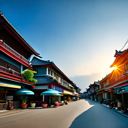 Old street in Pattaya, Thailandの素材