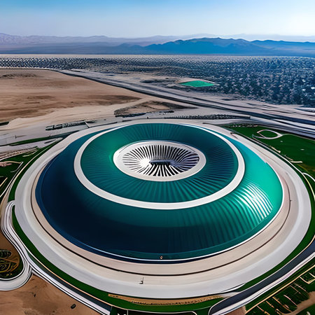 Aerial view of Dubai International Airport, United Arab Emiratesの素材