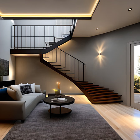 3d rendering of modern cozy house with pool and parking for sale or rentの素材