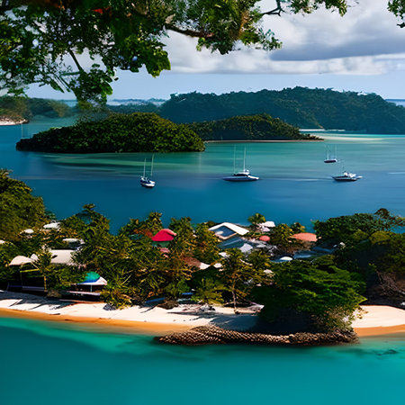 Beautiful tropical island at Seychelles, Praslinの素材