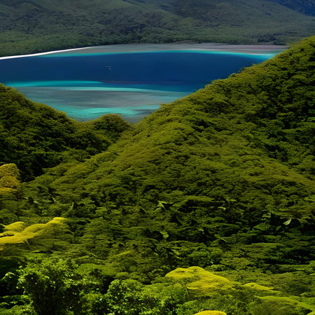 Beautiful view of the island in the Azores, Portugal.の素材