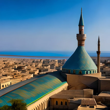Mosque in the old town of Sharm El Sheikh, Egyptの素材