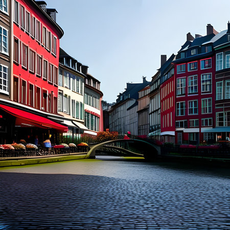 Colorful houses in the old town of Strasbourg, France.の素材
