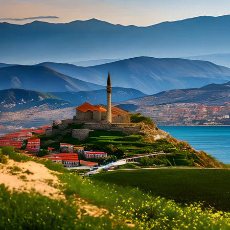 Beautiful view of the old town of Nesebar, Bulgariaの素材